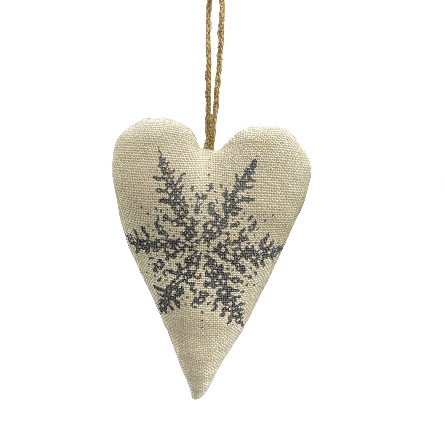 Herz Jute Schneeflocke