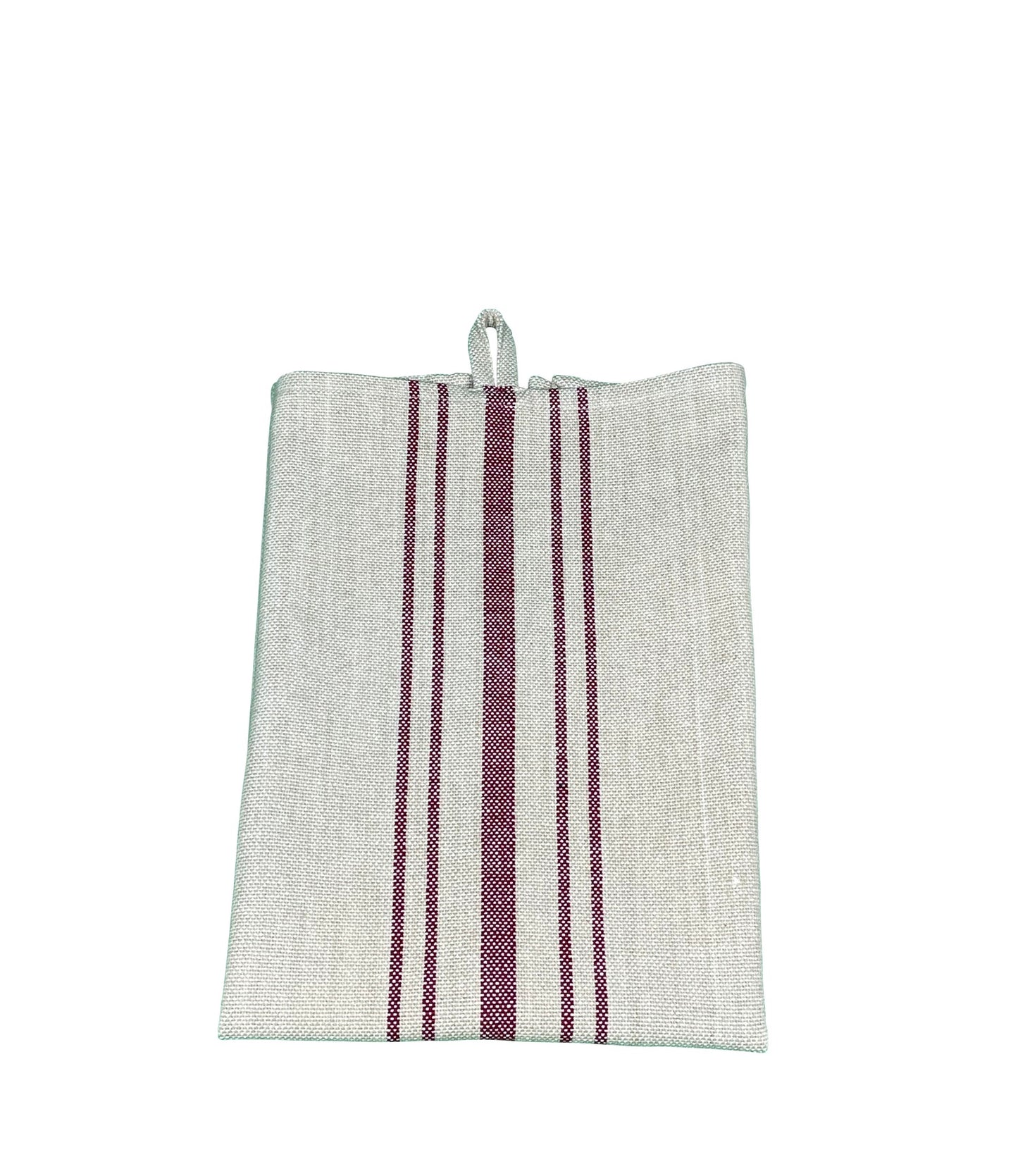 tea towel jute red
