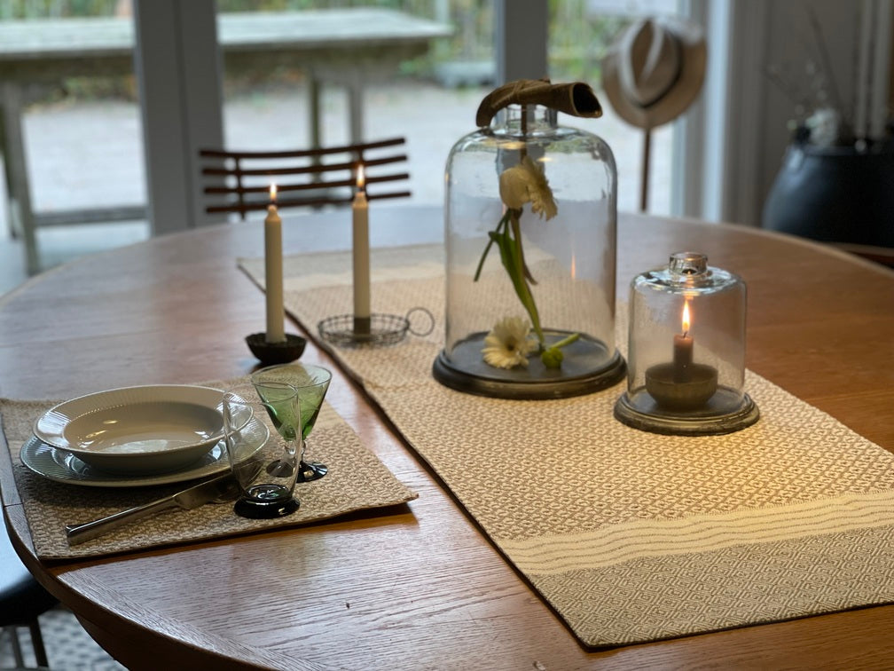 Table Runner Olive Natural Blend