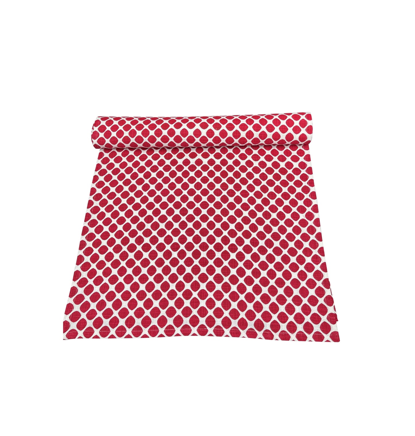 table runner dots red