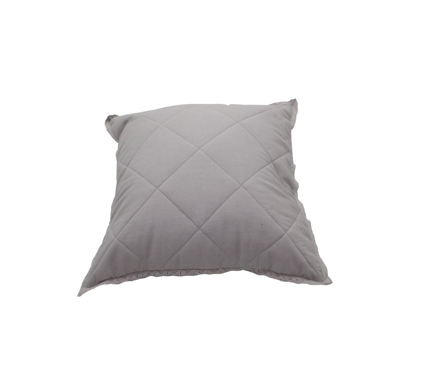 Kissenhülle gesteppt grau