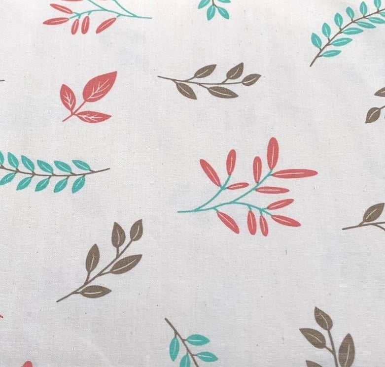 Meterware Leaves, Chambray off-white