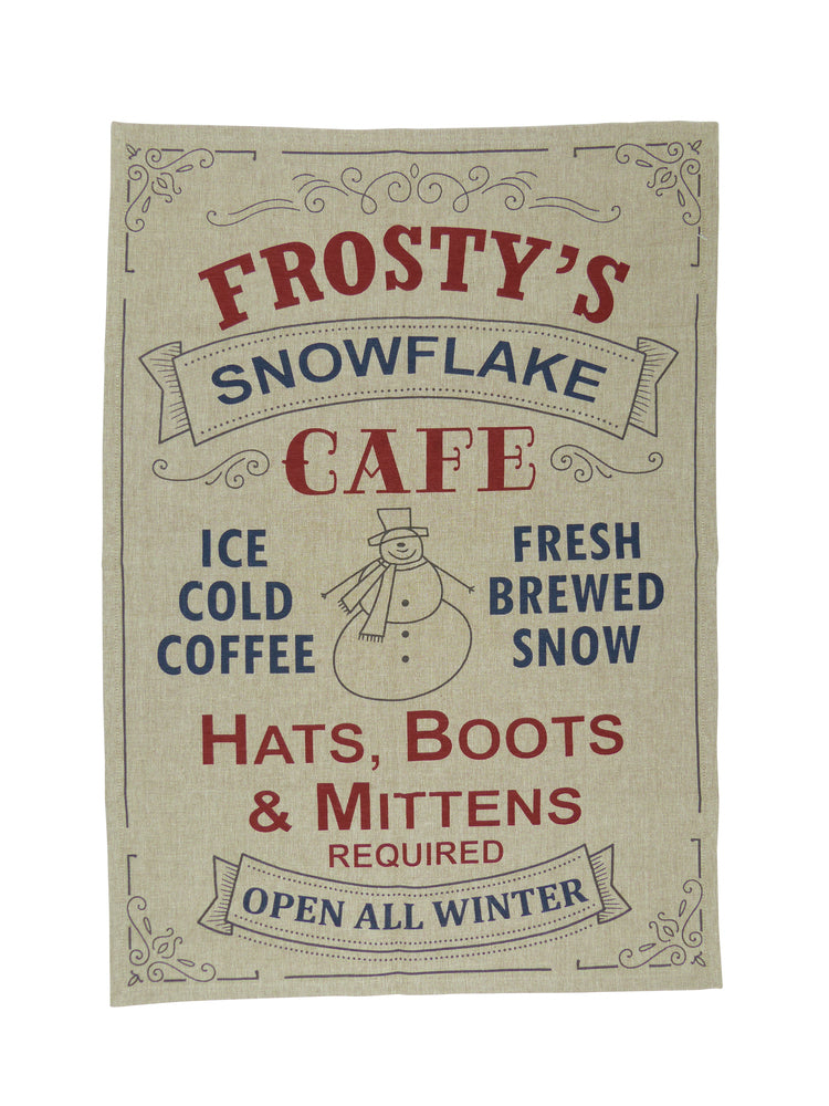 tea towel frosty's linen