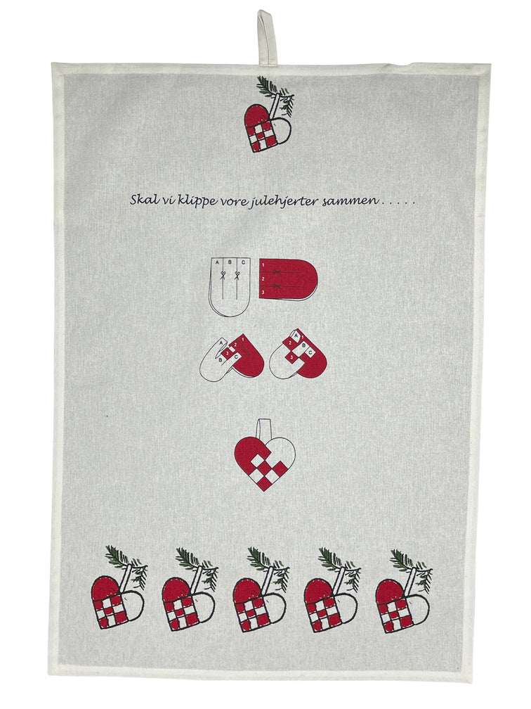 Viskestykke flettede hjerter