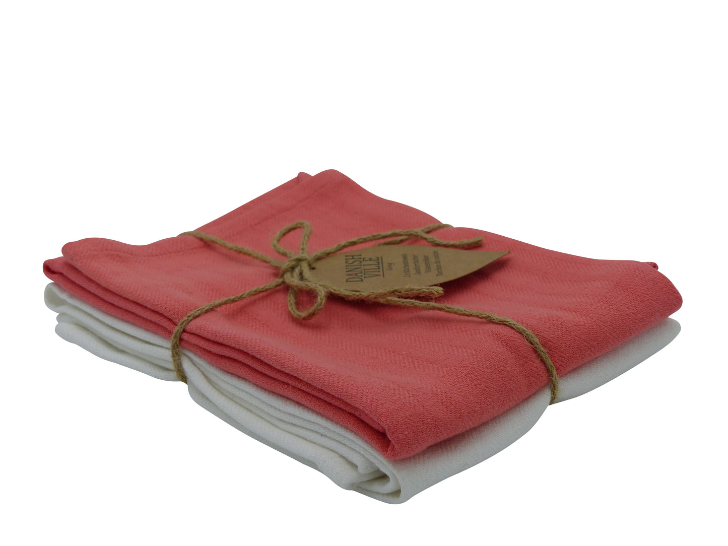 Sildebensviskestykke, koral/råhvid