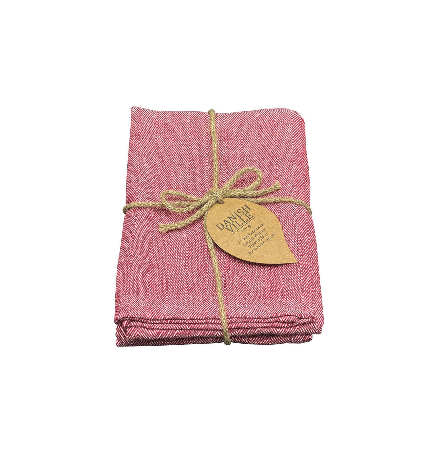 Sildebensviskestykke, rød/hvid