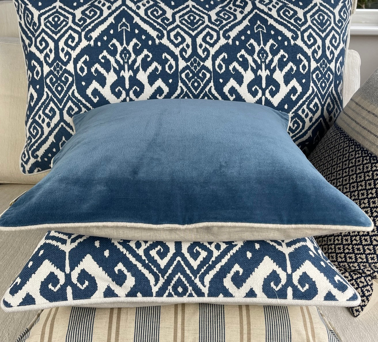 Ikat cushion cover