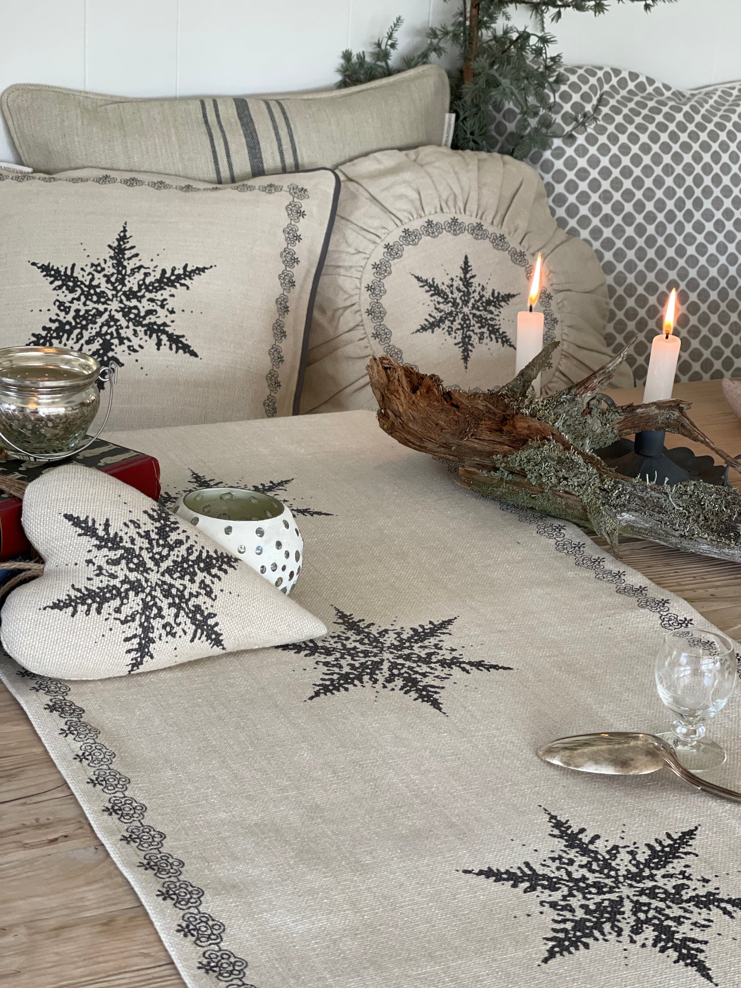 Placemat Jute Snowflake