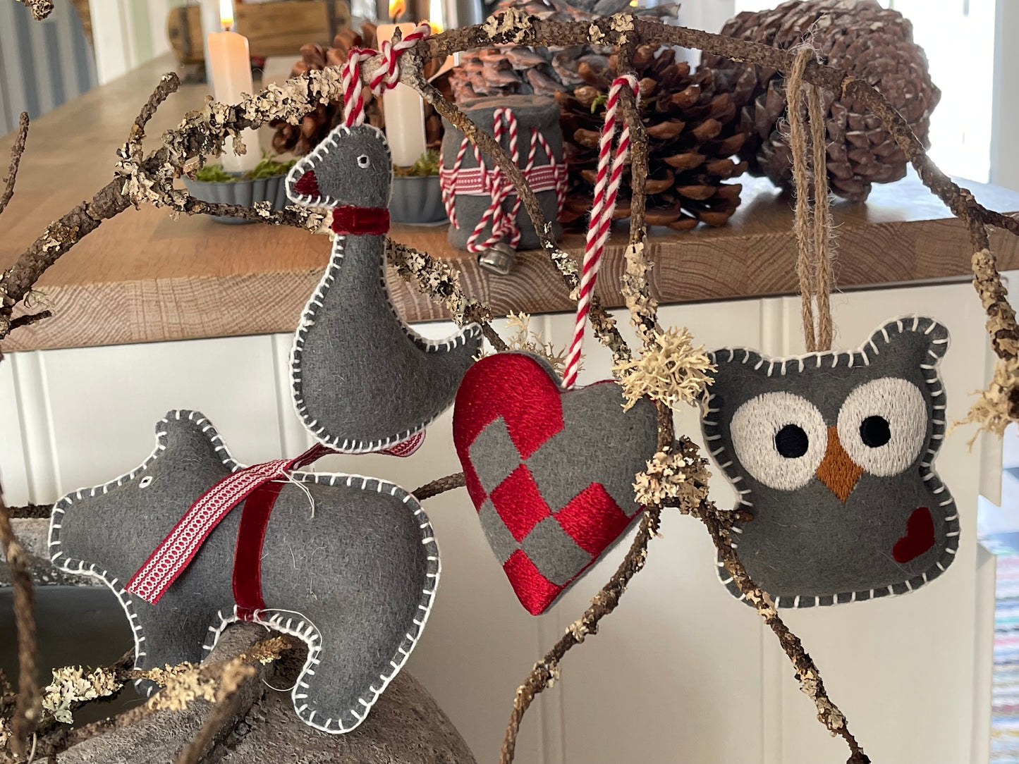 Gans-Anhänger Filz grau