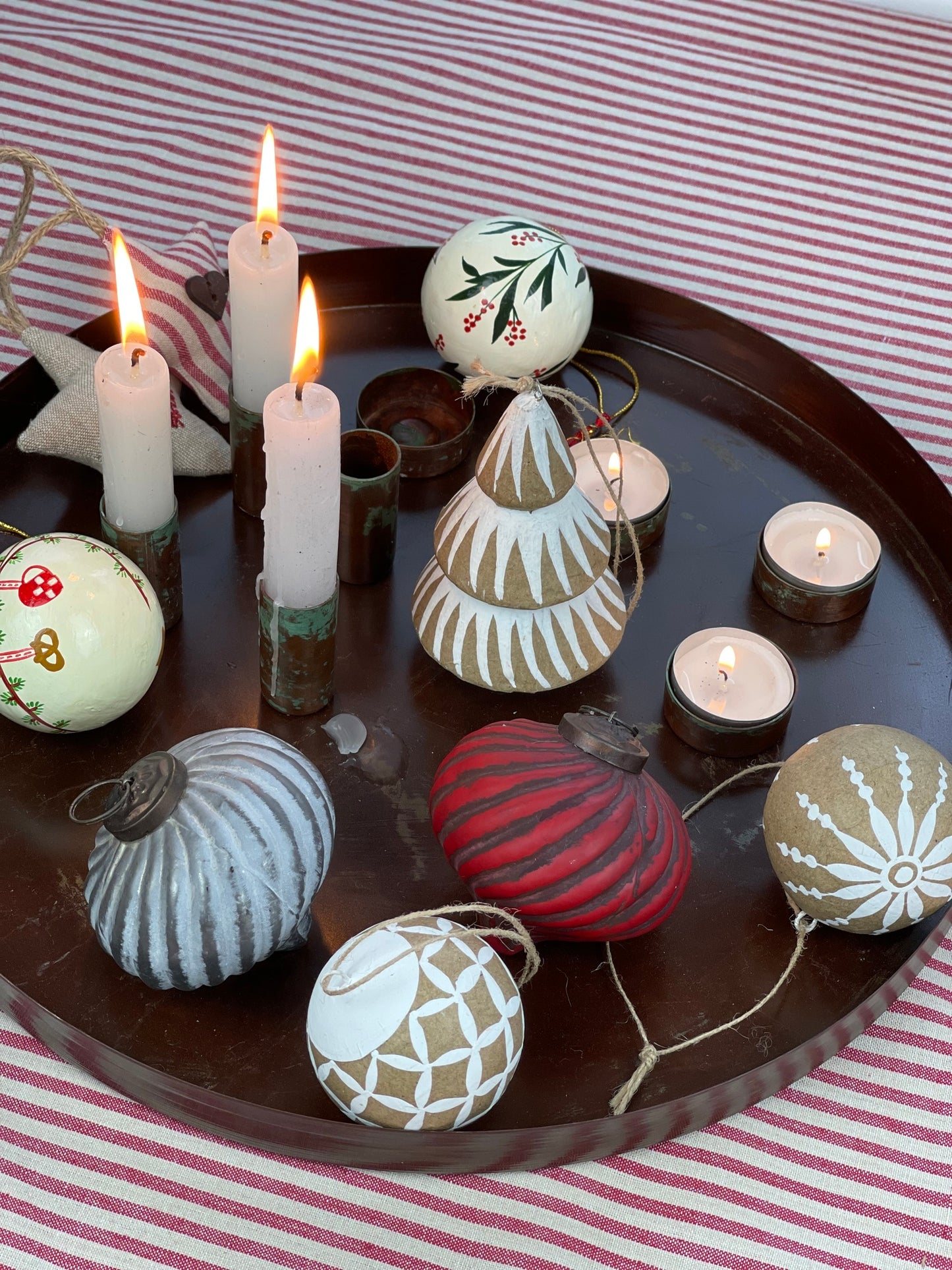 Magnetisk lysestage stor, kobbergrøn