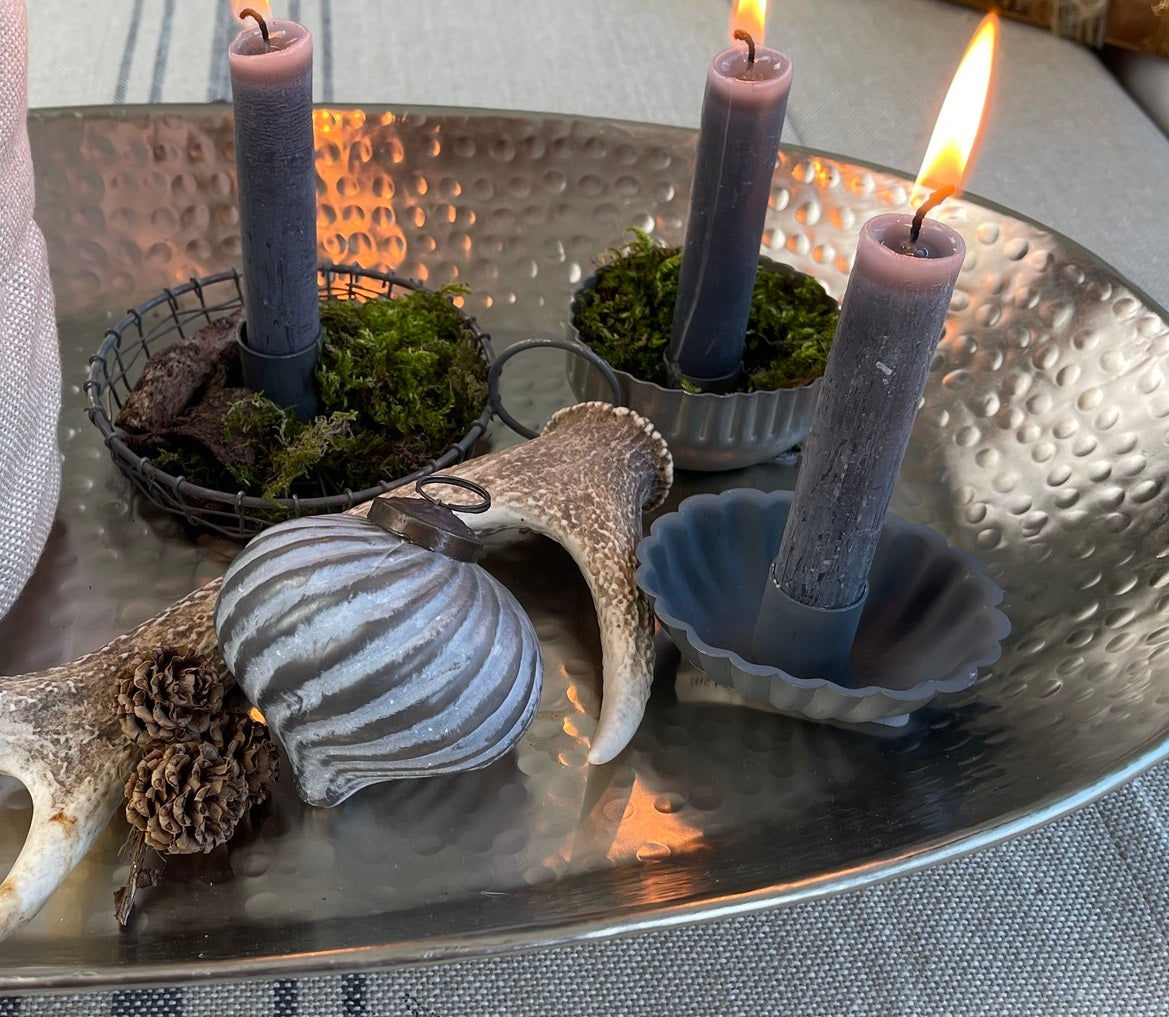 Lysestage kageform rund