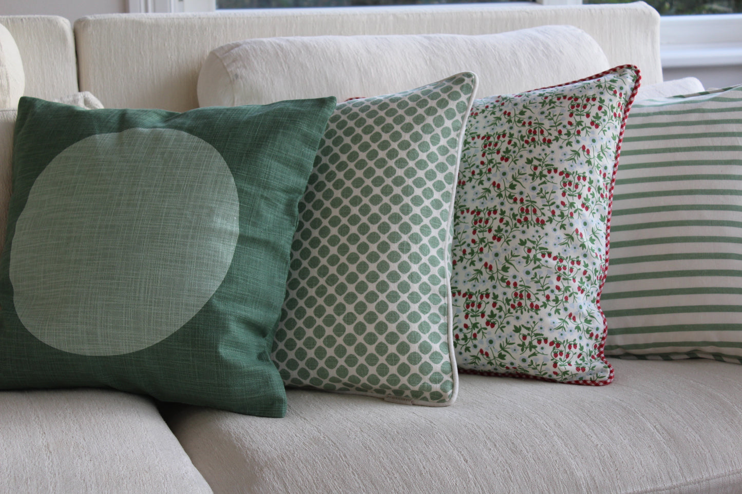 Kissenhülle Zirkel Smoke grün (o. Füllung)