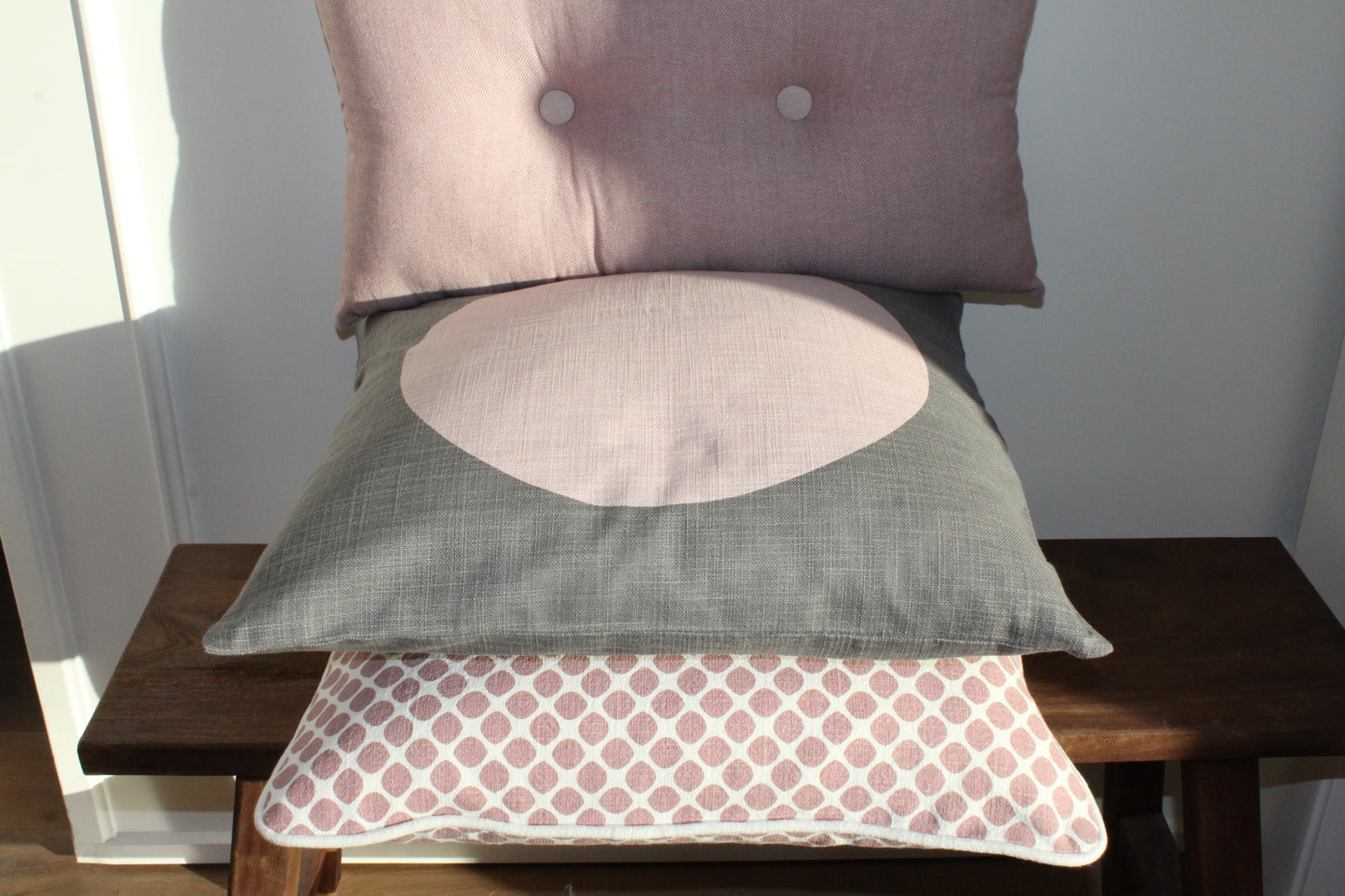 Kissenhülle Zirkel staubig rosa