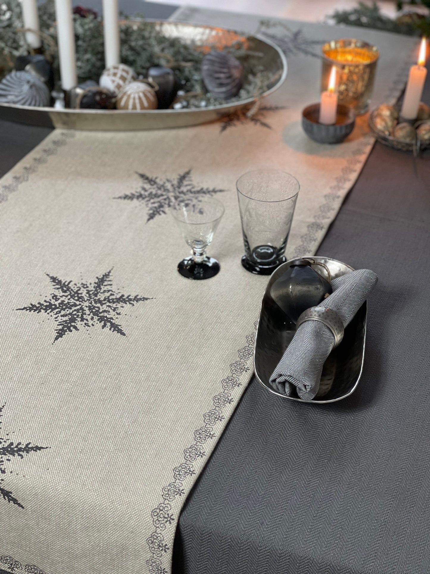 Bordløber jute snefnug