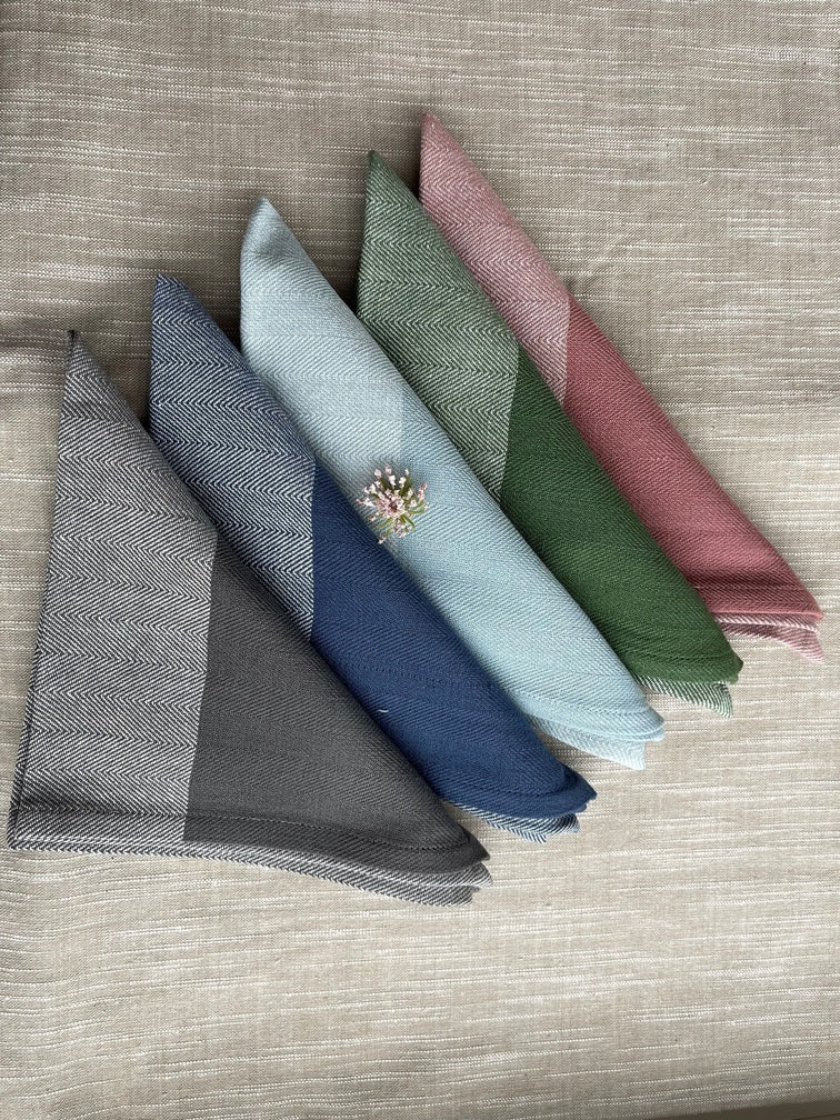 Napkin Herringbone old pink