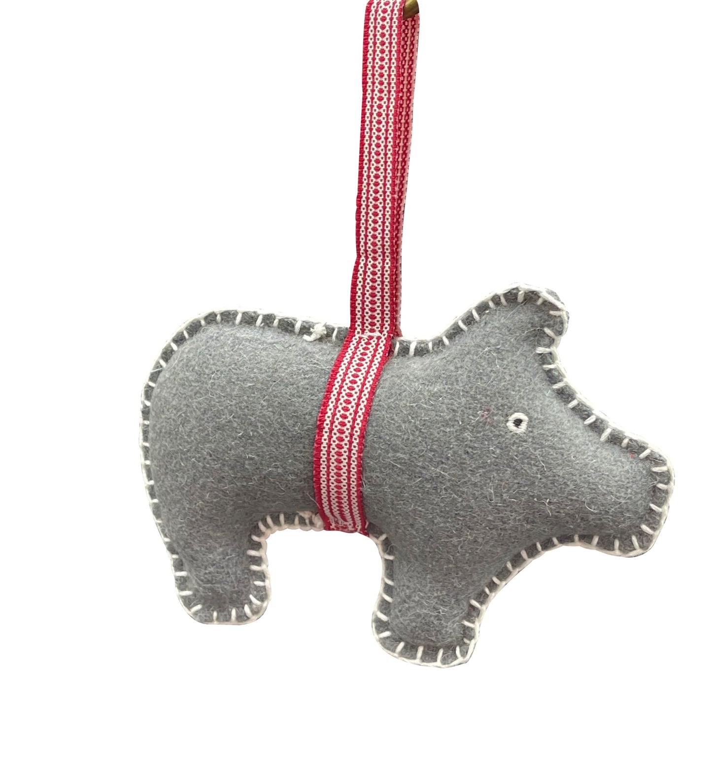 Ferkel-Anhänger Filz grau