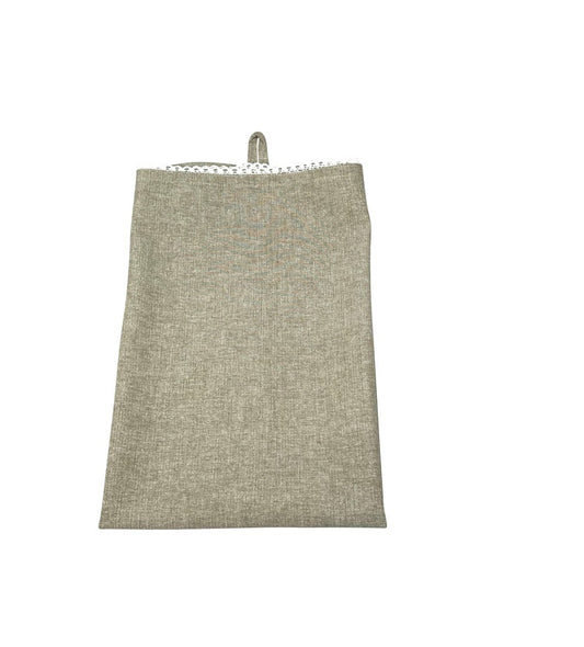 Serviet chambray med blonder