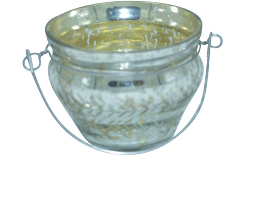 Tealight Farmer's Silver with Tendril